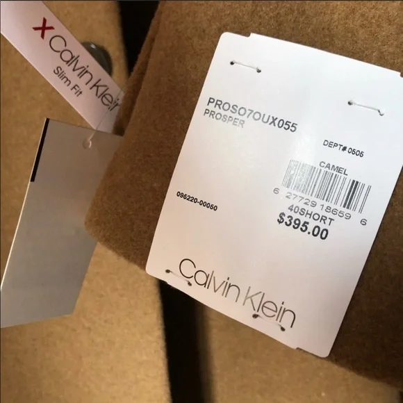 Calvin Klein men's camel coat size 40short NWT - Picture 4 of 8